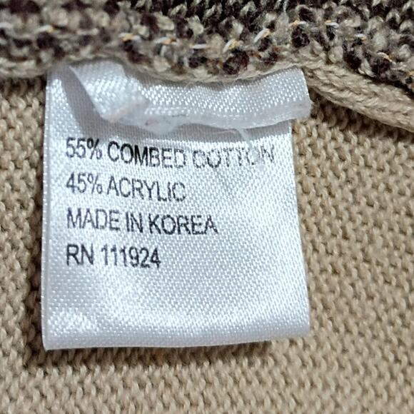 VTG Peletti Lana Collezione 3XL Men's Geometric Tan/Brown Collared Coogie-like - Picture 9 of 11